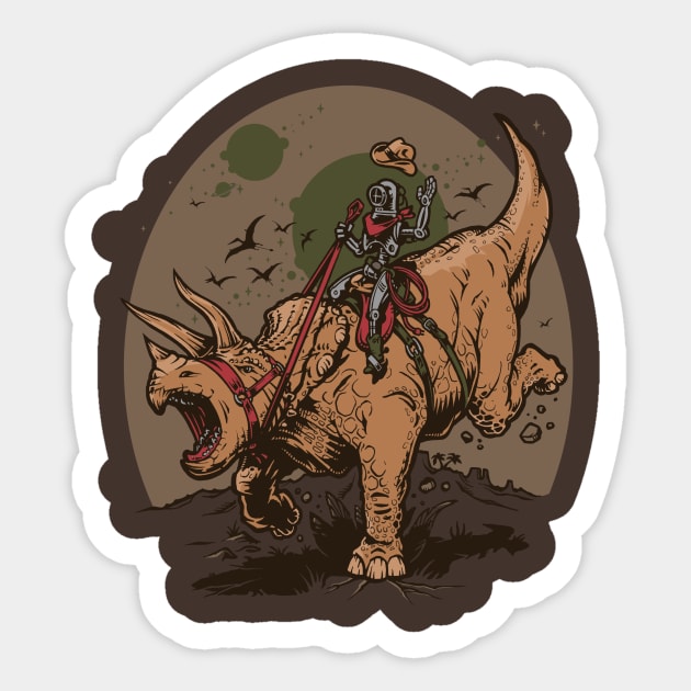 DinoCowbot Sticker by Captain_RibMan